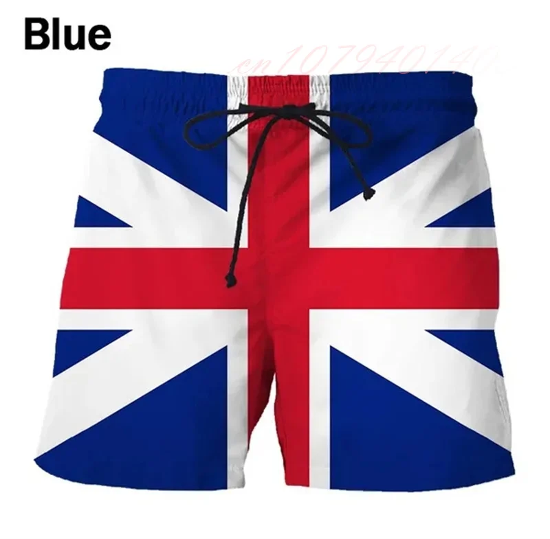 Germany USA UK Flag Beach Shorts Men 3D Printing Surfing Board Shorts Swimsuit Homme Summer Hawaii Swim Trunks Cool Kids Shorts