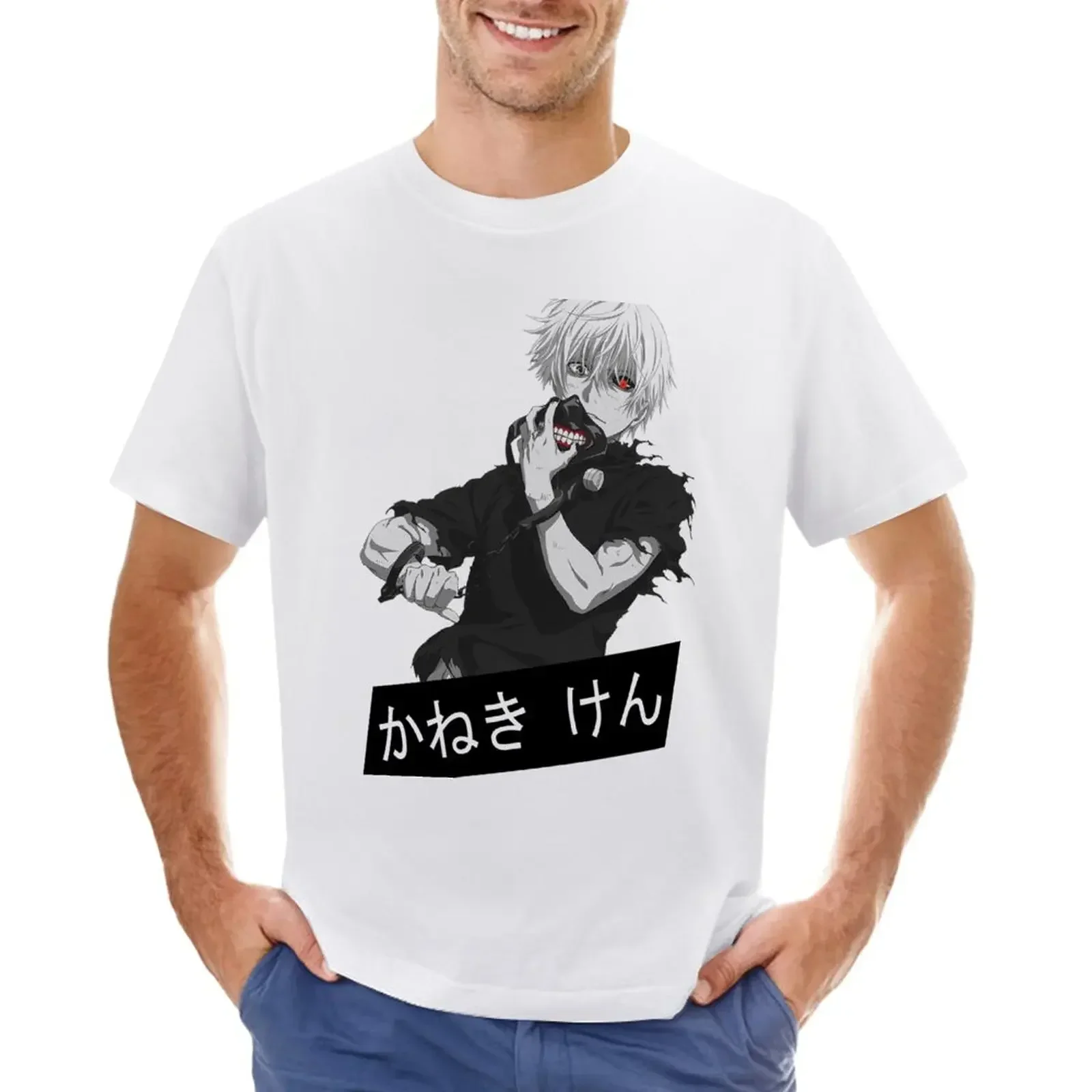 Kaneki Ken Tokyo Ghoul T-Shirt korean fashion hippie clothes animal prinfor boys funnys t shirts for men