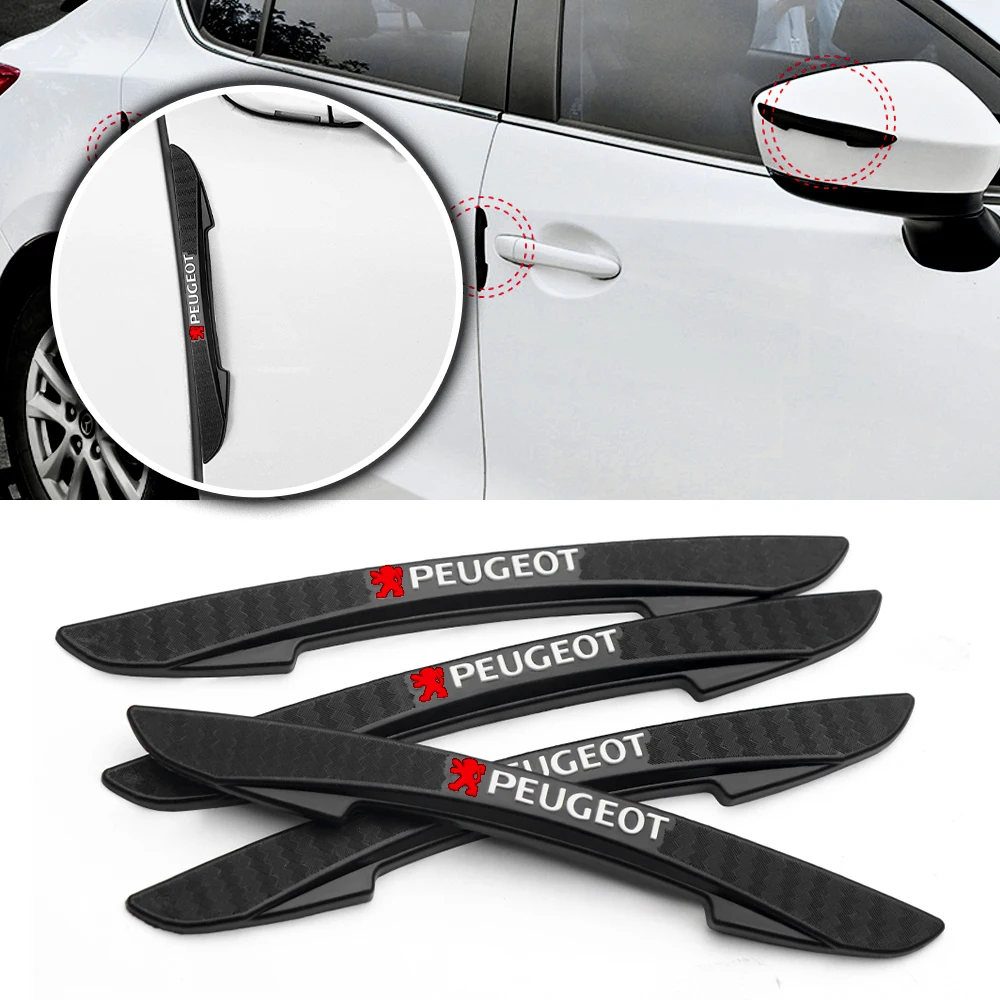 Rubber Car‑Door Anti‑Collision Protection Strips Door Edge Guards Fit For Peugeot 108 206 207 208 301 307 308 406 407 408 508