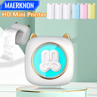 Mini Thermal Printer Cute Portable Sticker Printer HD Smart Pocket Printers Label Photo Inkless Printing 200dpi For Android IOS