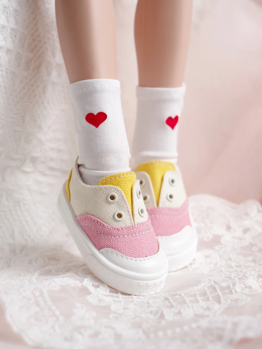 BJD Doll Shoes Doll Flat Feet Canvas Shoes Sports Leisure Shoes For 1/4 1/6 BJD MSD MDD YOSD Doll Accessories