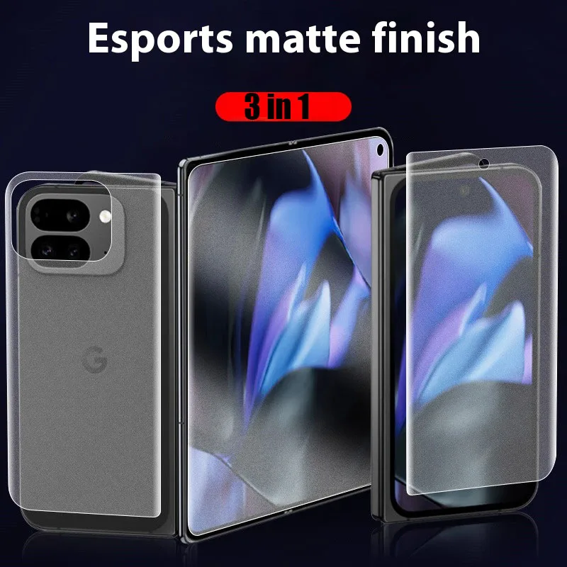 

3 in1 Internal Inner Outer Hinge Matte Hydrogel Film For Google Pixel 10 Pro Fold Sticker Full Body Screen Protector Pixel Fold