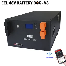 EEL 16S 48V LiFePO4 Battery Box Case for DIY Solar 230Ah 280Ah Batteries Case with Fuse Stackable Camping Power Bank Server Rack