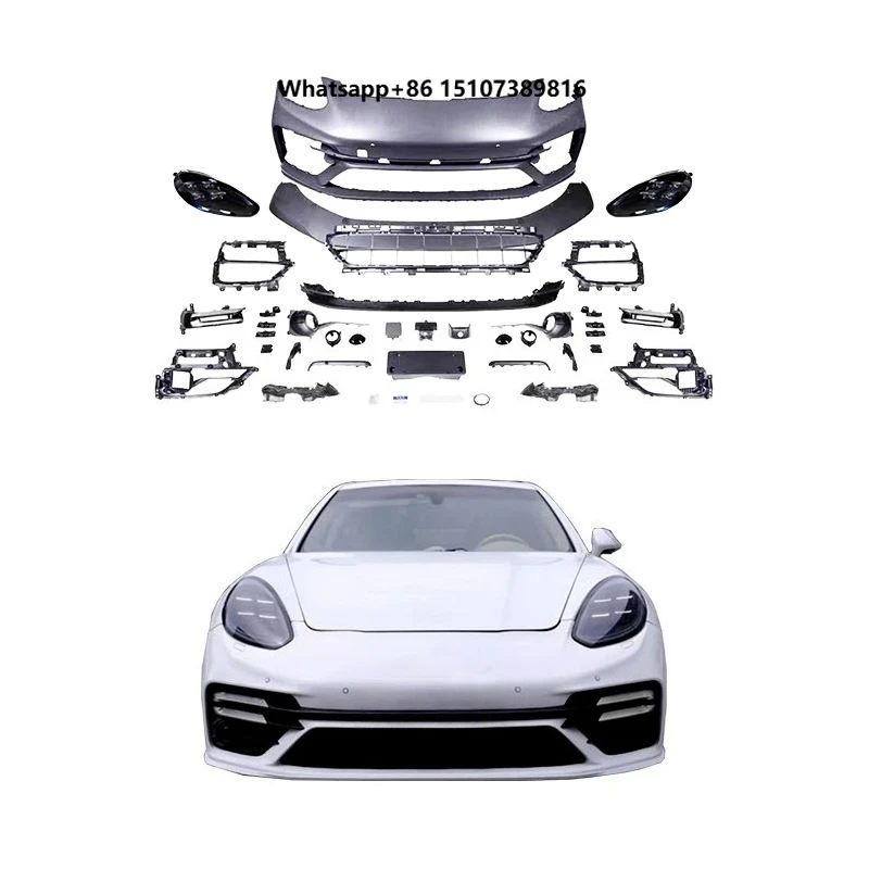 For  970 2009-2016 Turbo S Style Body Kit Front Bumper Upgrade with LED Headlights Modification Parts
