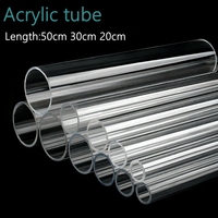 1PC O.D 3mm~110mm High Quality Transparent Acrylic Tube Aquarium Fish Tank Water Supply Garden Plexiglass Pipe 20/30/50cm Long