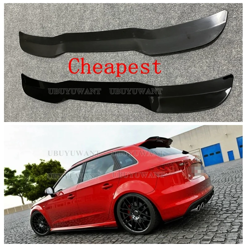 For Audi A3 S3 S Line 8V Hatchback 5Doors 2014-2020 High Quality ABS Plastic Rear Roof Spoiler Trunk Wing Boot Cover Accessories