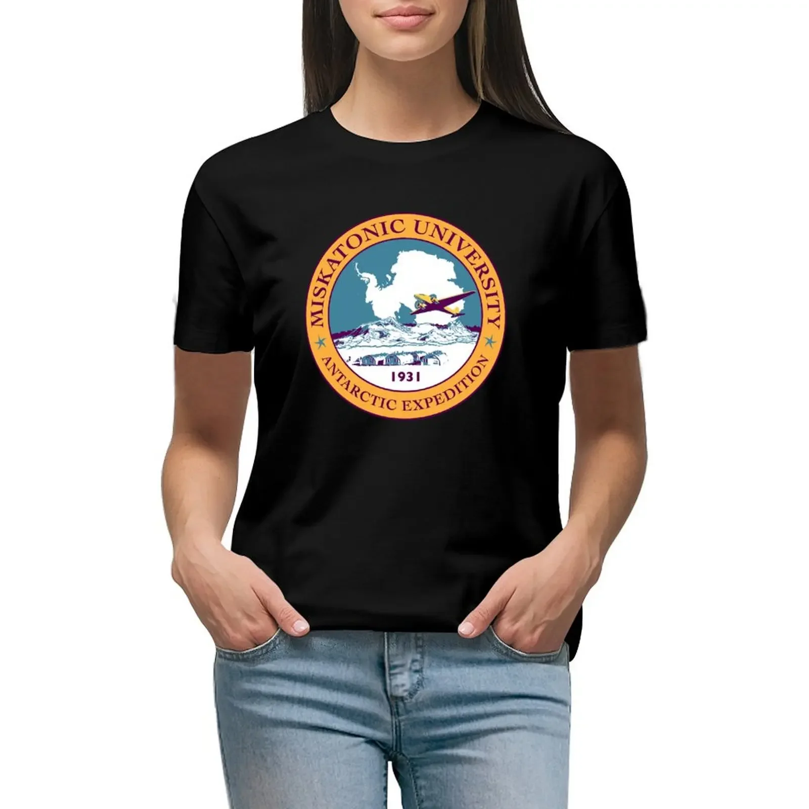 

Miskatonic University Antarctic Expedition of 1931 T-Shirt sweat cute tops summer top funny t shirts for Women