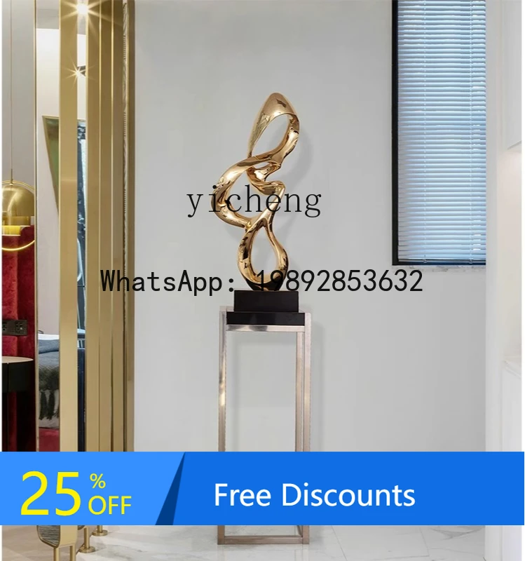 

LYY Hotel Lobby Abstract Sculpture Ornament Artwork Model Room Entrance Decoration Resin Electroplating Ornament Crafts