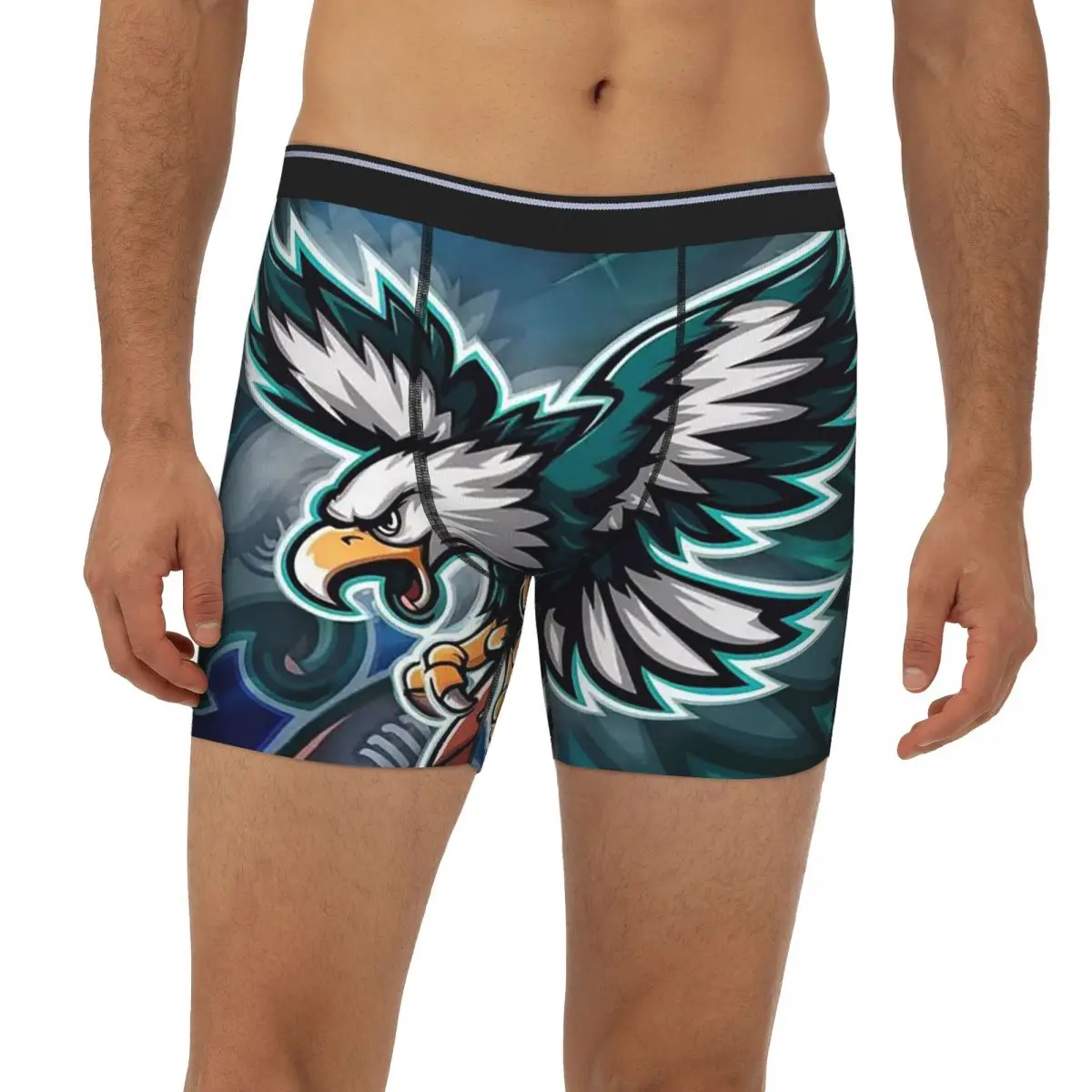 

Popular Eagles Philadelphia Long Boxer Underpants Short Men's Panties Breathable Underwear for Homme Man Boyfriend Gift