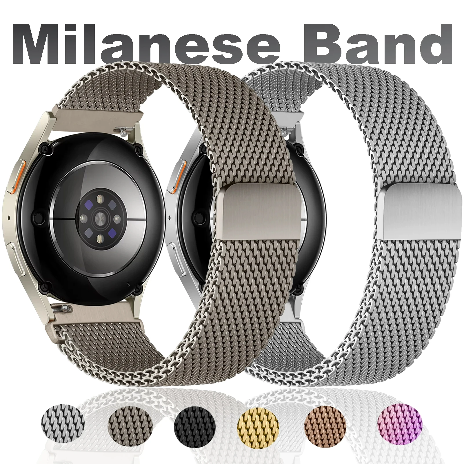 

Metal Band for Samsung Galaxy Watch 7/6/5/4/classic/5 Pro/Gear S3 44mm 40mm Magnetic Bracelet Correa Galaxy 7 Strap 18 20mm 22mm