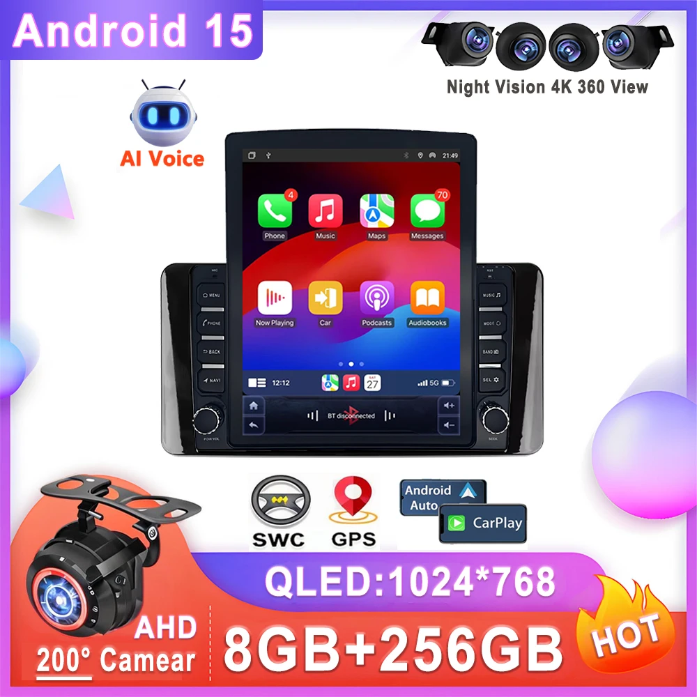 

9.7" Android 15 For Volkswagen Polo Mk6 VI 6 2020 - 2022 Car Radio Multimedia Video Player Navigation stereo GPS Head Unit