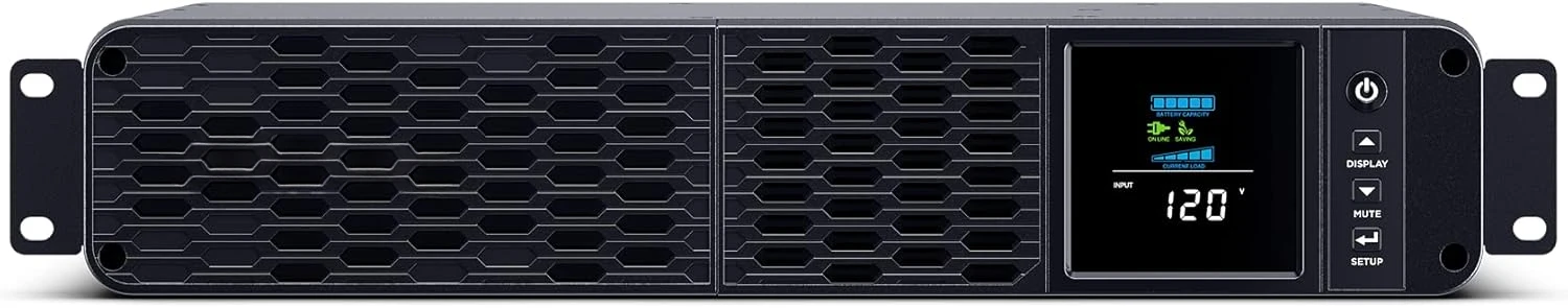 CP1500PFCRM2U PFC Sinewave UPS System, 1500VA/1000W, 8 Outlets, AVR, Short Depth 2U Rackmount