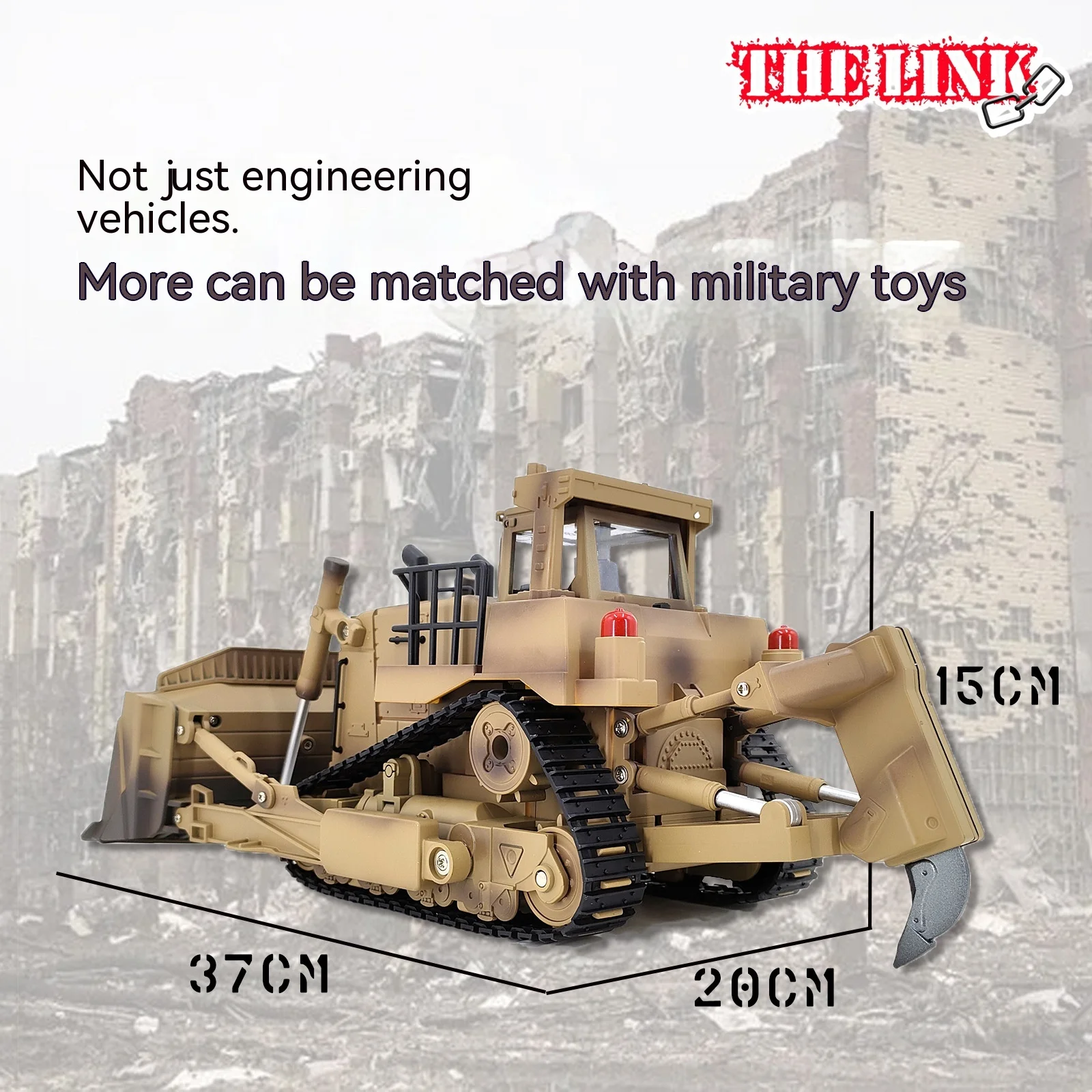 2024 New Remote Control Engineering Vehicle D9r Engineer Bulldozer 1:18 Multi Functional Remote Control Car Children'S Gift