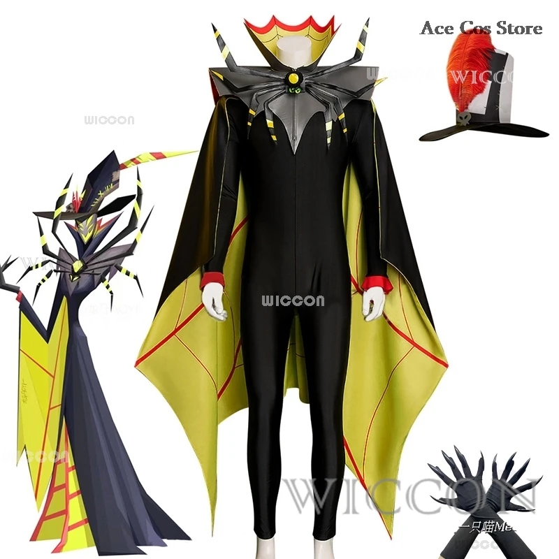 

Hazbin Zestial Cosplay Costume Cloak Overlords of Hell Cosplay Roleplay Clothes Uniform Men Demon Halloween Party Fancy Outfit
