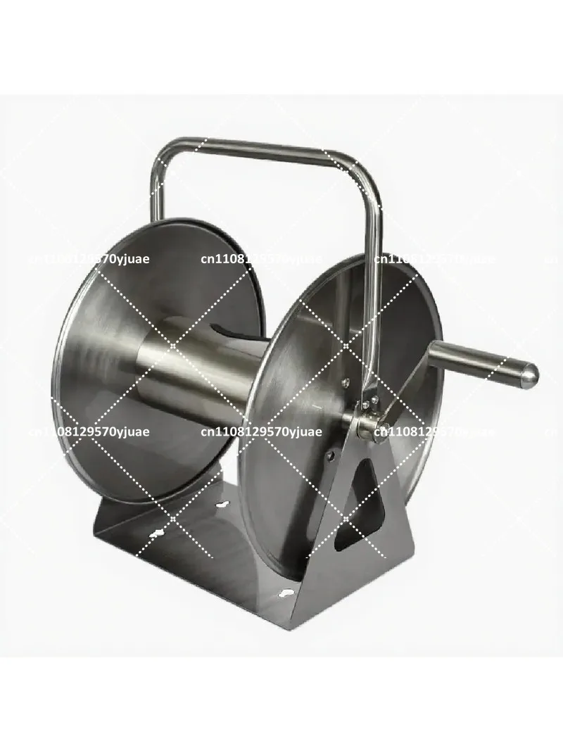 Stainless Steel High Pressure Water Hose Reel, Heavy Duty Wall Mount Pipe Storage Rack for Car Washing Machine