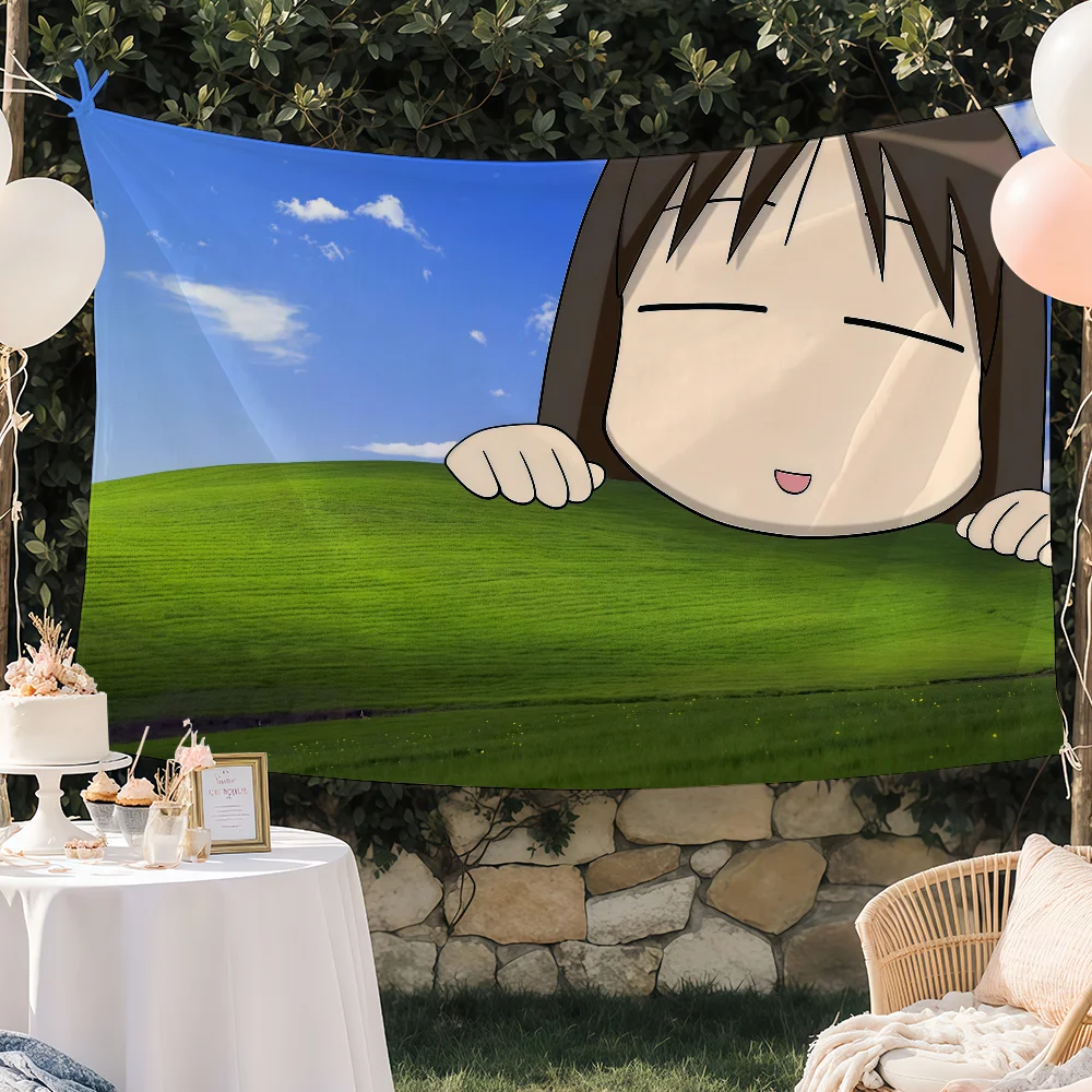 أنيمي Azumanga Daioh Osaka Ayumu لطيف مضحك العلم مخصص التخييم حديقة ديكور خلفيات الحفلات جدار الفن هدايا الأسرة