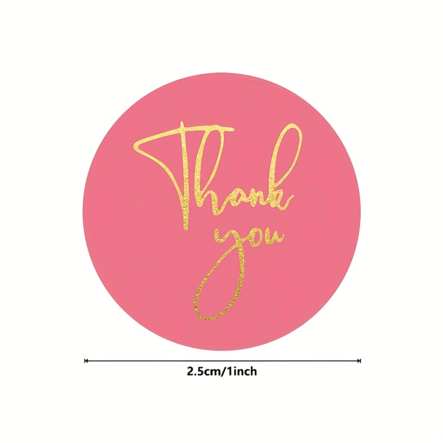 Bronzed Thank You Sticker Roll - Gift Decor, Bag Tags, Secure Packaging