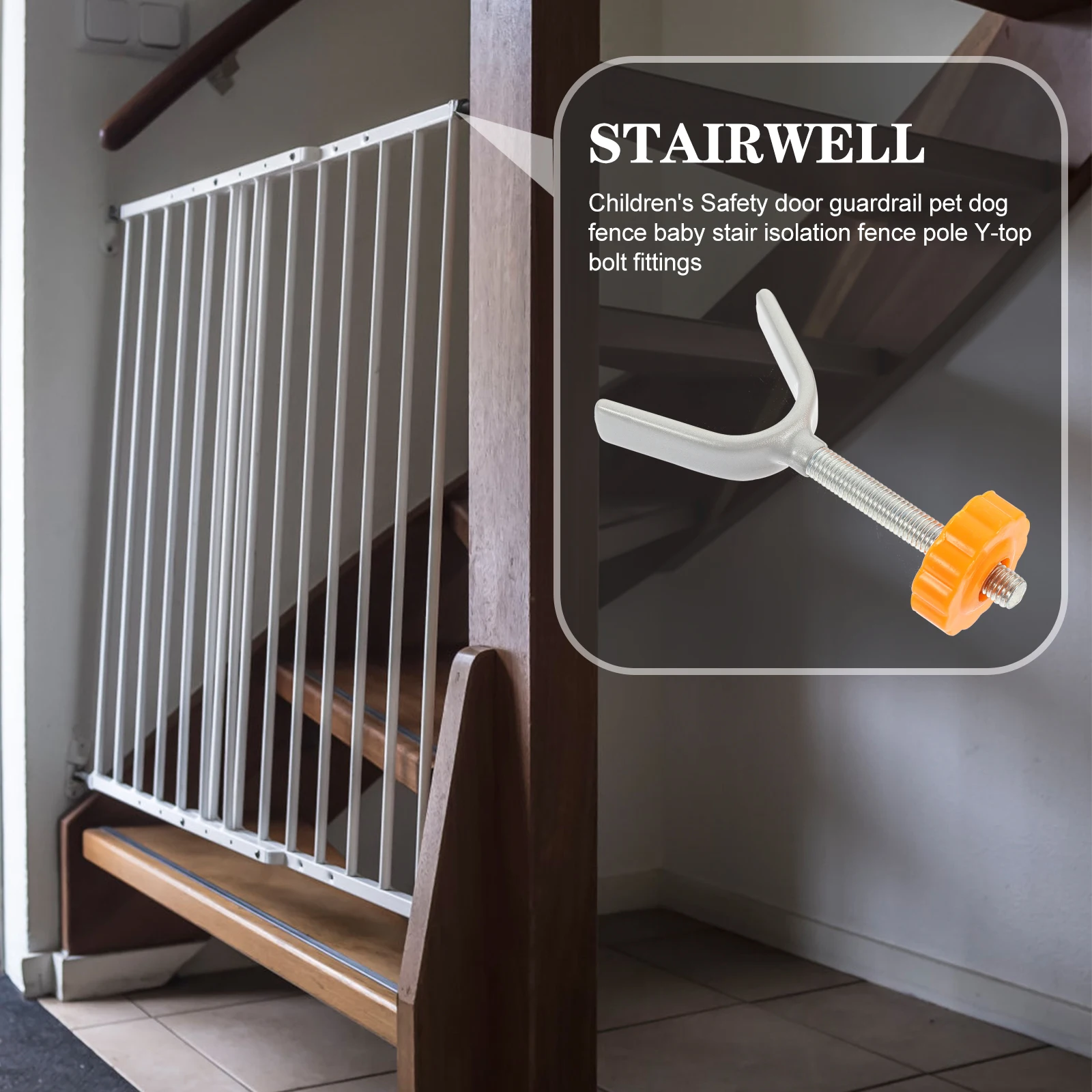 

2 Pcs For Stair Accessories Connector for Fence Baby Gate Rod Connector For Home Stair Rod