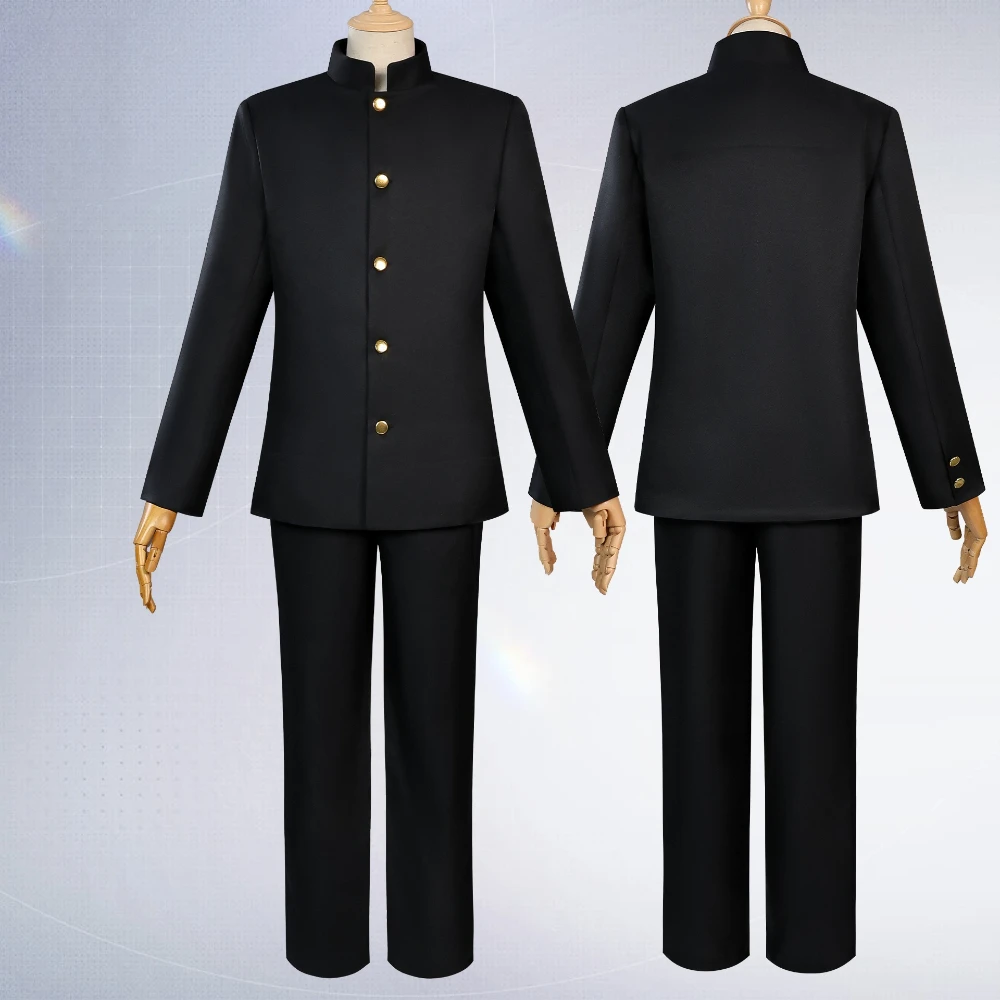 

Anime Shimura Shinpachi Cosplay Costume Men Daily Casual Black Suits Coat Pants School Uniform Halloween