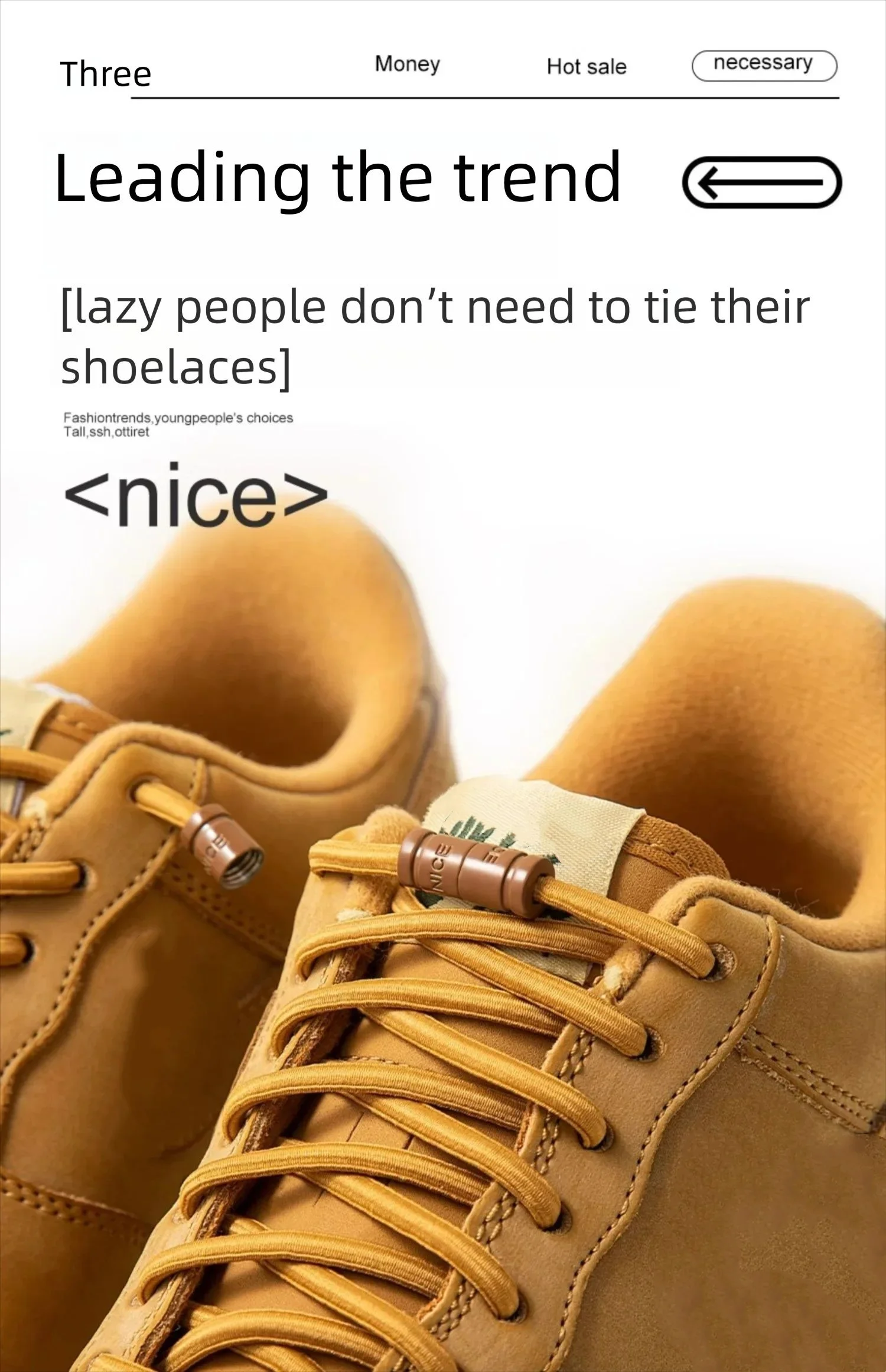 Neue bunte Metallverschluss-Sneakers, elastische Schnürsenkel ohne Binden, Sportschnürsenkel für Kapselverschluss-Stretch-Schnürsenkel, Gummischnürsenkel – Detail 1