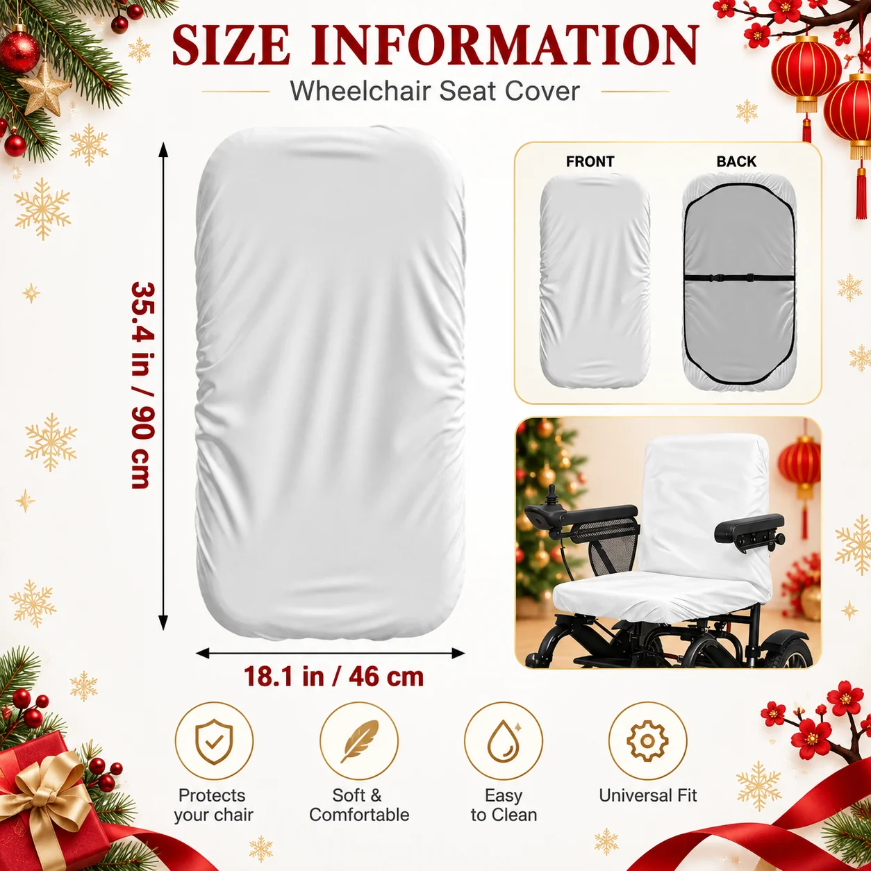 Custom Seat Cover Pattern Text Wheelchair Milk Silk Wear Resistant Wrinkle Resistant Washable Universal Wheelchair Cushion Cover