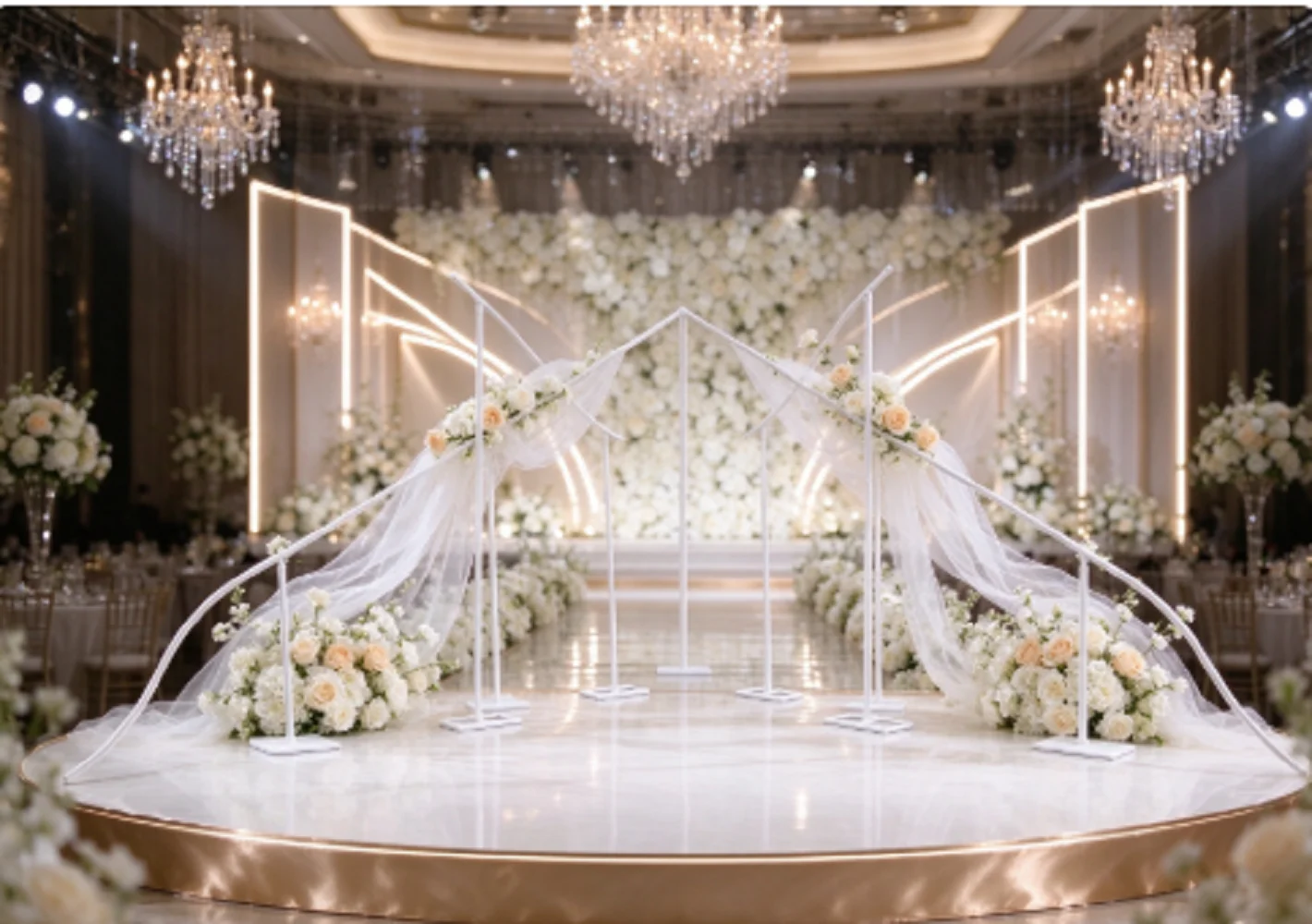 Wedding Backdrop Stand, Trending Triangular Arch, 1 Piece for Forest - themed Garden & Engagement Party Decor