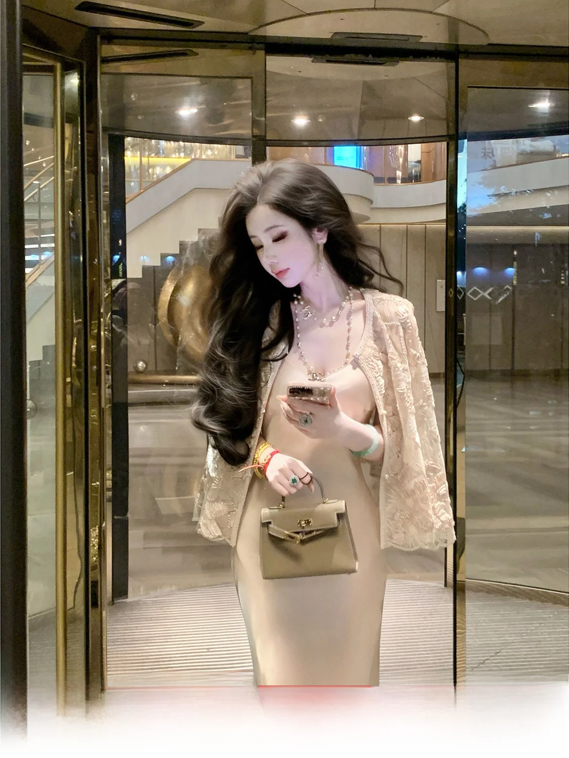 Syqiao Elegant Embroidered Heavy Work 3D Floral Net Short Jacket Women's Autumn Fashion New Style Polyester Fiber Straight Cut