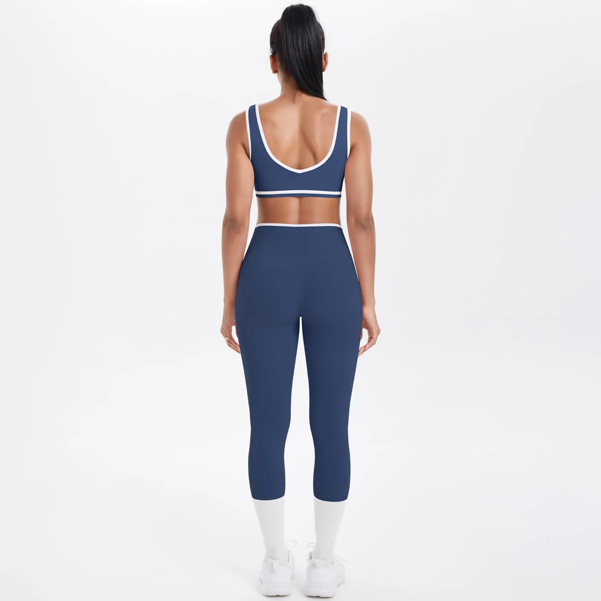 Damen-Sport-BH, Yoga-Hosen-Set, schnell trocknende Leggings, Fitness, Sport, Sommer, Yoga-Top, Push-Up, hoch taillierte Yoga-Sport-Leggings – Detail 11