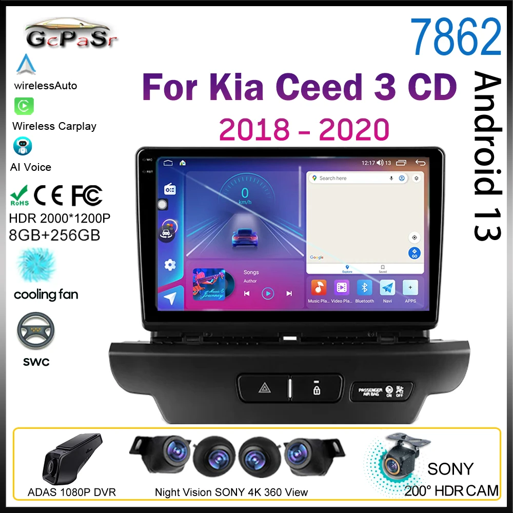 

Android 13 For Kia Ceed 3 CD 2018 - 2020 Car Radio Multimedia Video Player Navigation GPS No 2din 2 din dvd Auto Carplay 5G DSP