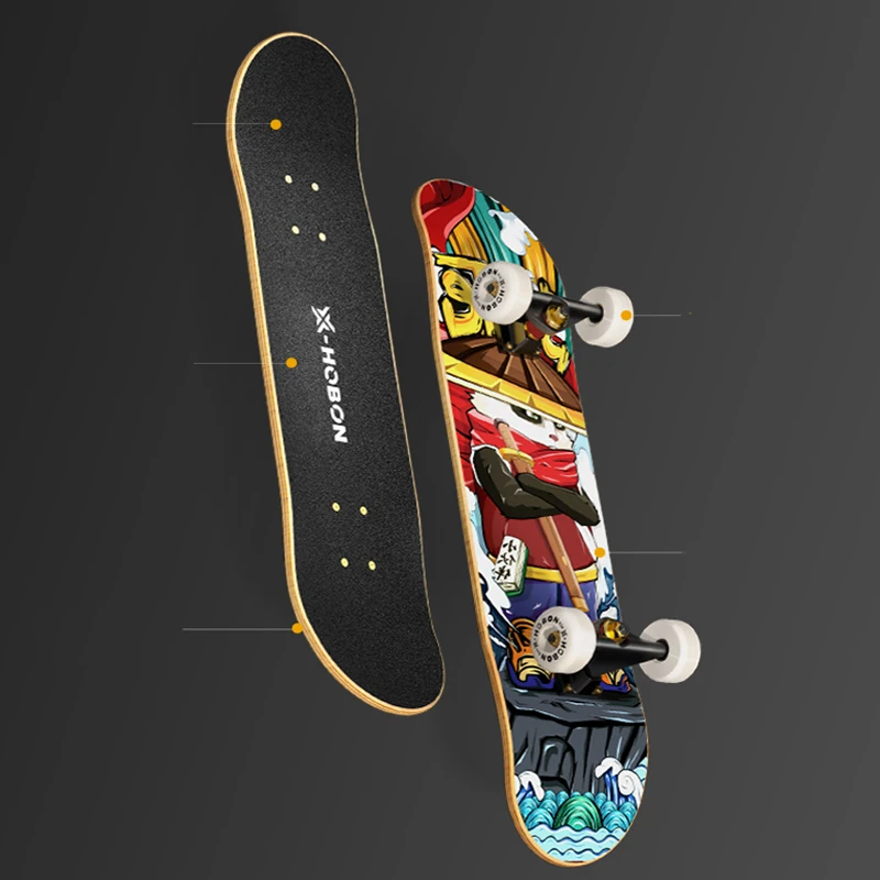 Four-wheel skateboard beginner male female adult children and adolescents short board professional double-warped scooter IE17