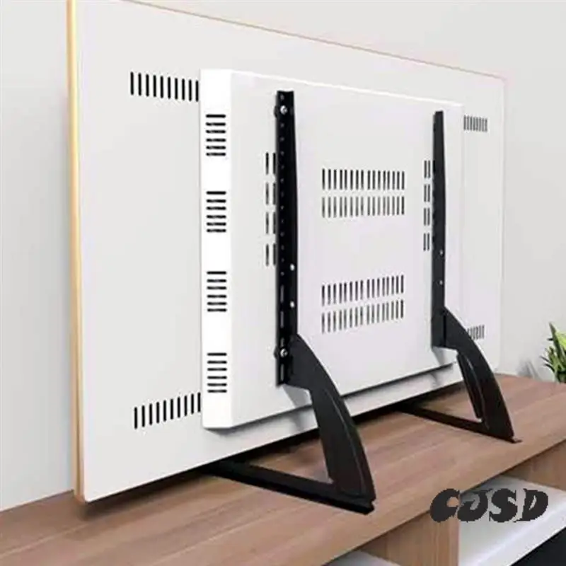 CJSD-Universal TV Large Stand Height Adjustable Base For Most TV Up To 55Inch Max Leg Stand Holds Up To 60 Kg