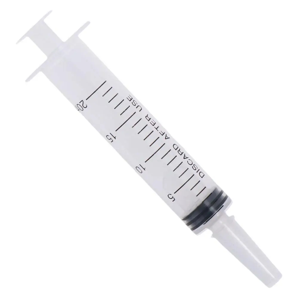 10Pcs No Needle 20ml Syringe Transparent Individual Sealed Liquid Dispensing with Cap Plastic Syringes Art Painting