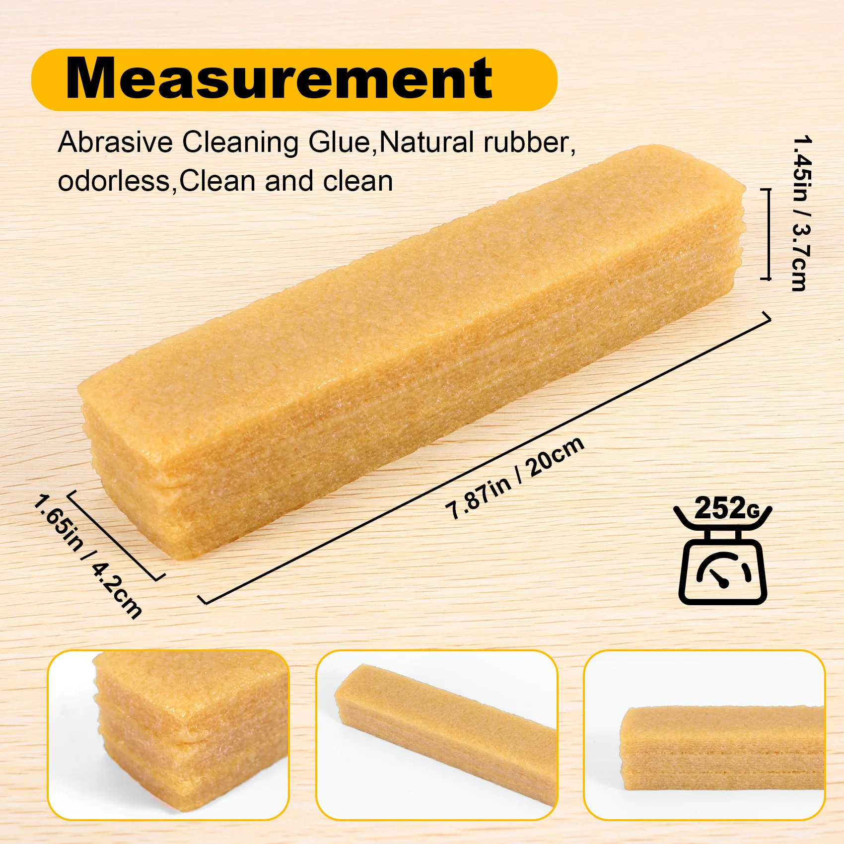A02M-Abrasive Cleaning Glue Stick Sanding Belt Band Drum Cleaner 40X200mm Sandpaper Cleaning Eraser For Belt Disc Sander