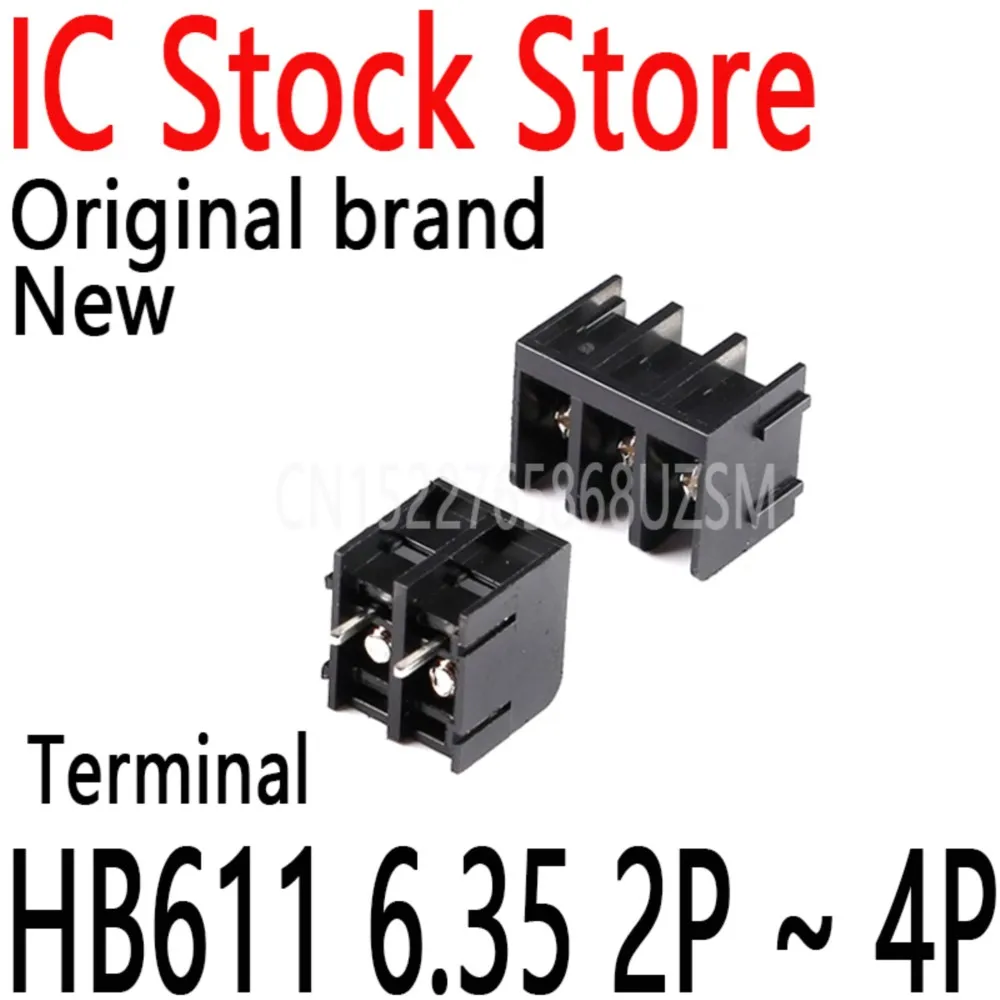 10PCS PCB CONNECTOR BARRIER TERMINAL BLOCK HB635 DG16 DG16S-B 6.35mm 2PIN ~ 4PIN 300V PHOENIX CONTACT DEGSON HB611 6.35 2P ~ 4P