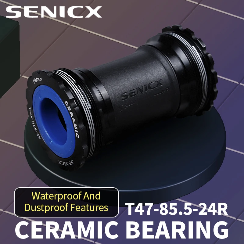 SENICX T47 Dolny wspornik Szerokość obudowy 85,5 mm Rower szosowy Łożysko ceramiczne Adapter mechanizmu korbowego Lepsze wodoodporne dopasowanie do Shimano/SRAM