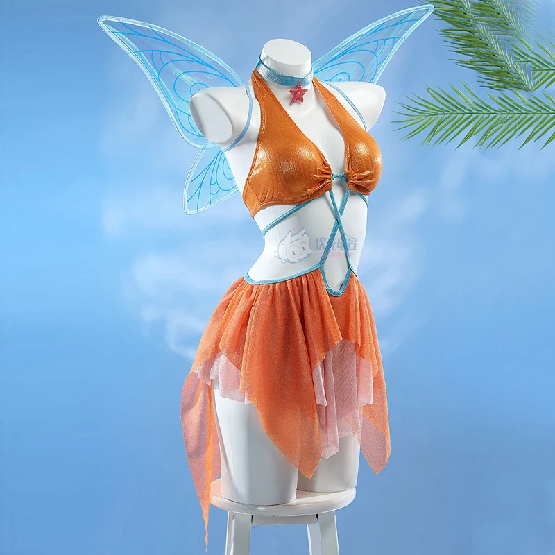 sachin and babi light blue dress Winx Club Women's Musa Cosplay Fairy Costume Outfit Kosovo