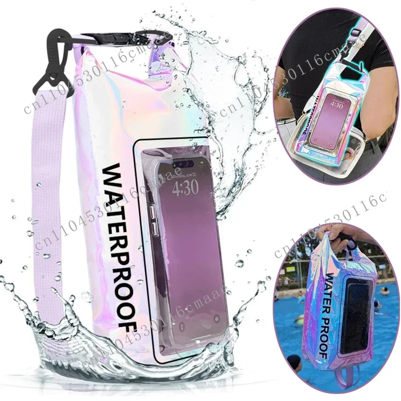 

Waterproof PVC Dry Bag 2L/5L Swimming Diving Rafting Floating Outdoor Beach Sport Kayaking Travel Touch Screen Crossbody Bags