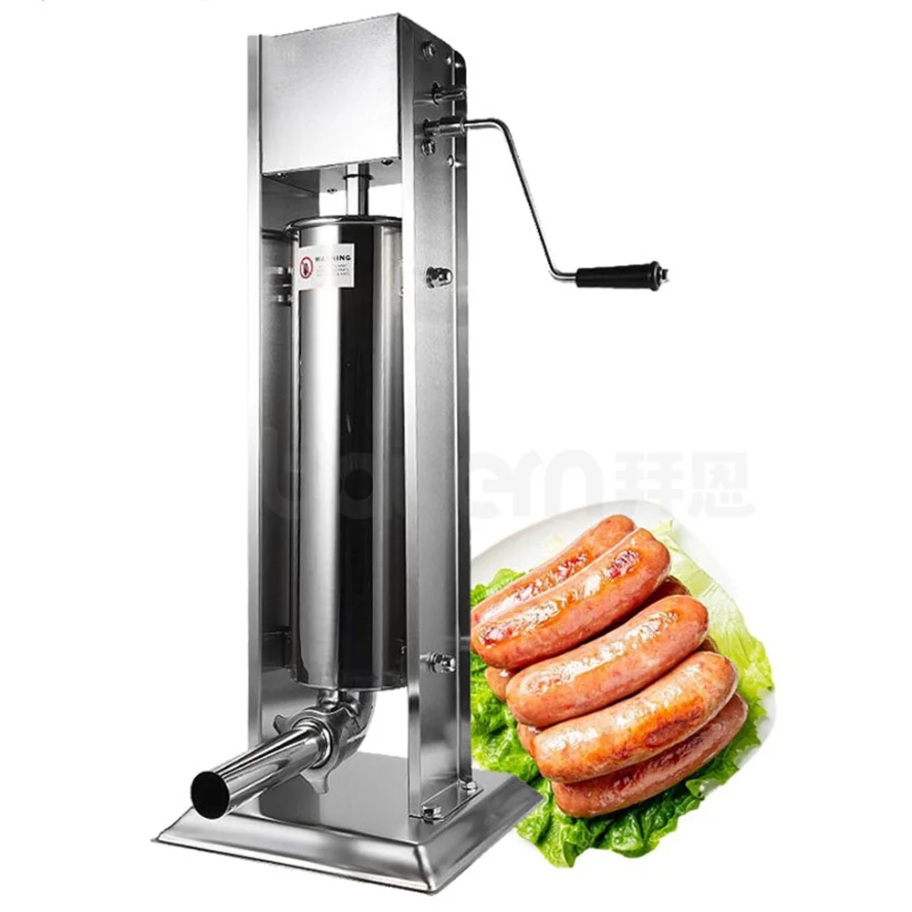 High Quality Manual Vertical 2L 3L 5L 7L 10L 12L 15L Sausage Stuffer Making Equipment Ham Hotdog Sausage Filler Maker