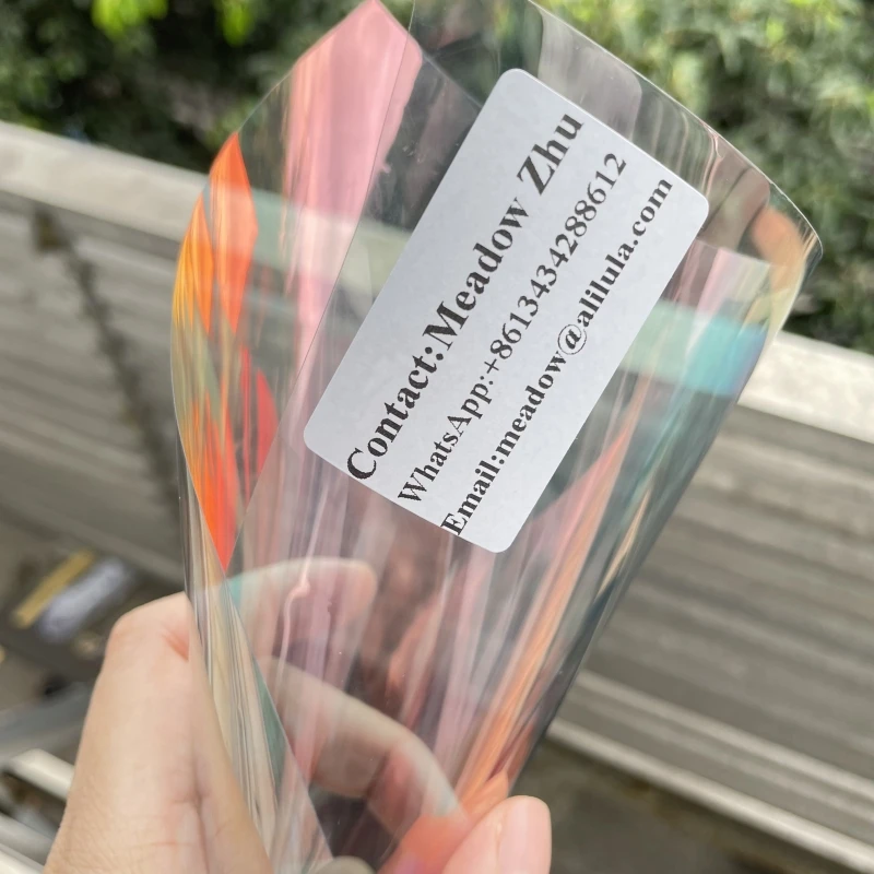 

70% VLT Beautiful Color Changing Rainbow Car Window Glass Decorative Solar Tint Film Roll Sunset Chameleon Window Film