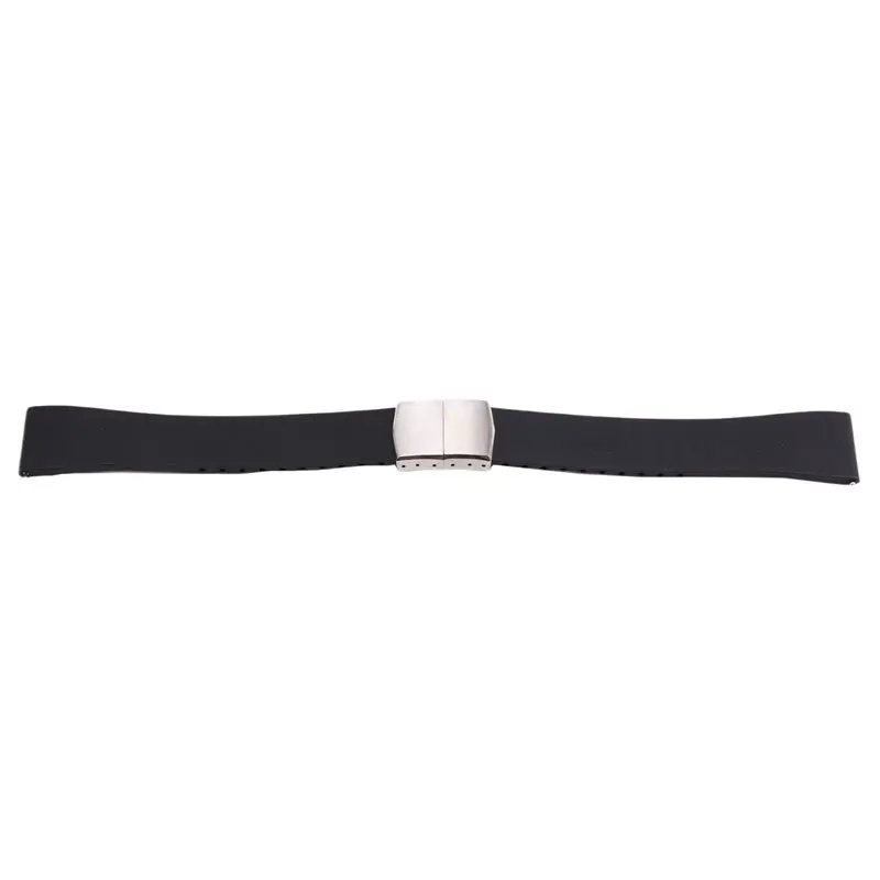 FKM Rubber Watch Strap 20X16mm FKM For CTS Watchband Quick Release Butterfly Silver Buckle Cut-To-Size-Y41A