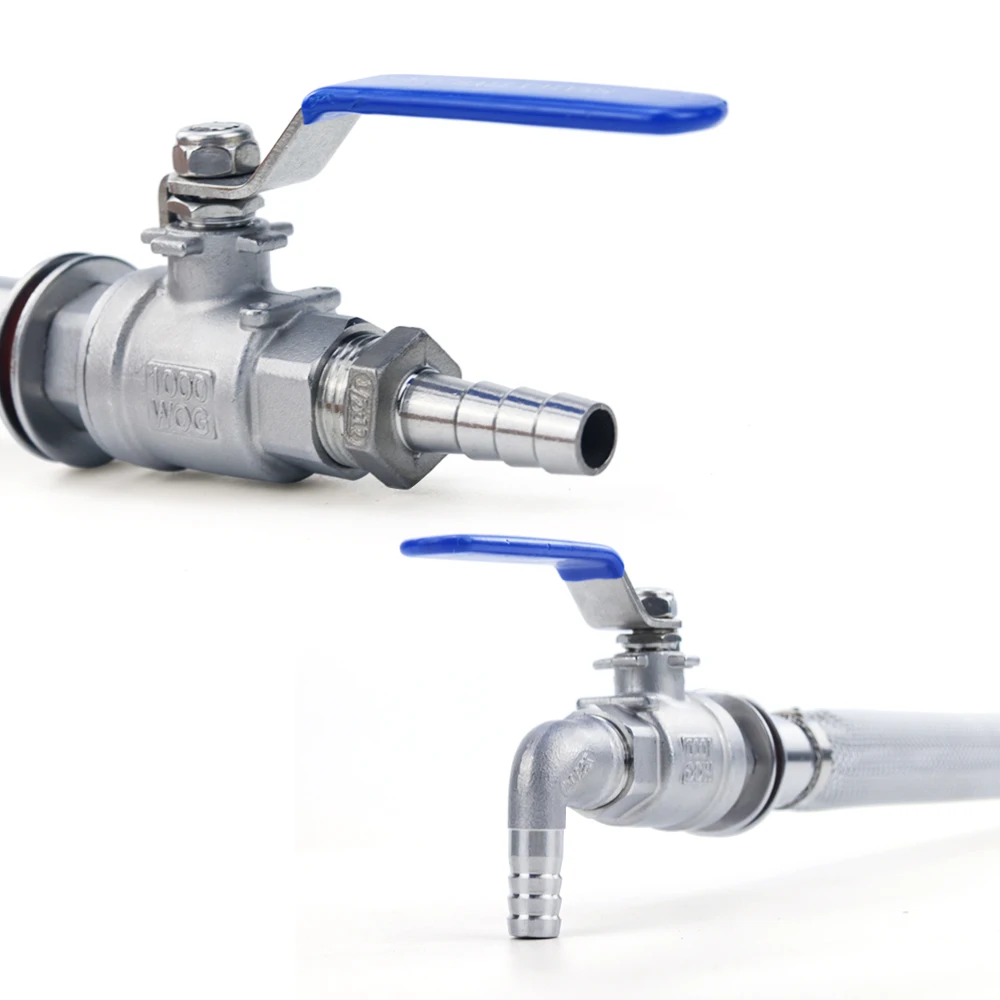 Homebrew Weldless Kettle Keg Conversion Kit 6'' 12'' Bazooka Screen with 2 Piece Ball Valve Stainless Steel 304