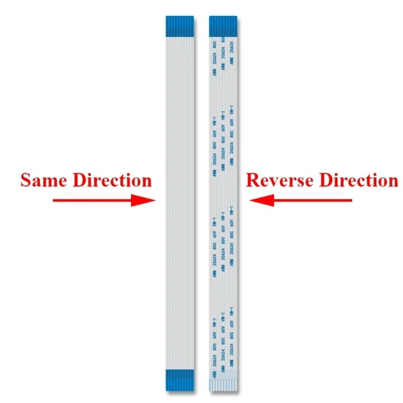 10Pcs FPC FFC Ribbon Flexible Flat Cable 4/5/6/7/8/9/10/12/14/15/16-30P Pitch 1.0mm Same/Reverse Direction Length 10/15/20/30cm