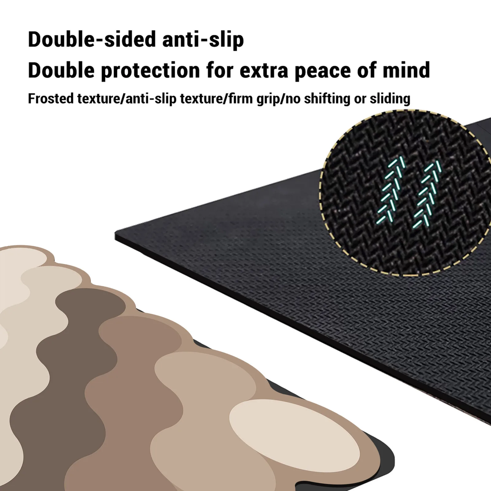 Luxury Diatomite Bathroom Shower Bath Mat Absorbent Foot Mats Non-slip Quick Dry Toilet Rugs Carpet Doormat Washable