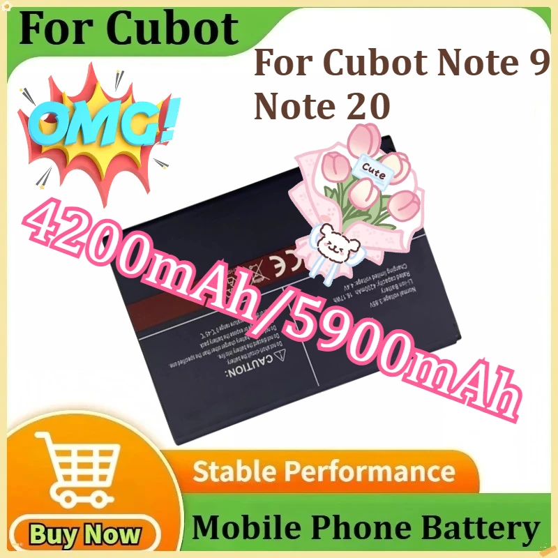 

For Cubot Note 9/Note 20 Battery High Capacity Replacement New Mobile Phone Batteries 4200mAh/5900mAh