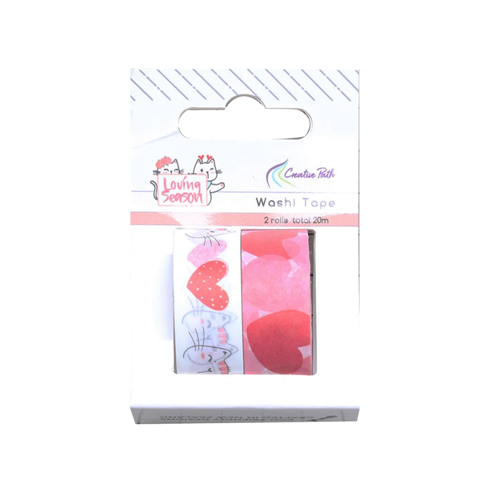 Creative Path Vintage Decoratieve Washi Tape Pack 2 Rollen Roze Wit Paars Dunne Scrapbooking Washi Tape Stickers Voor Journaling