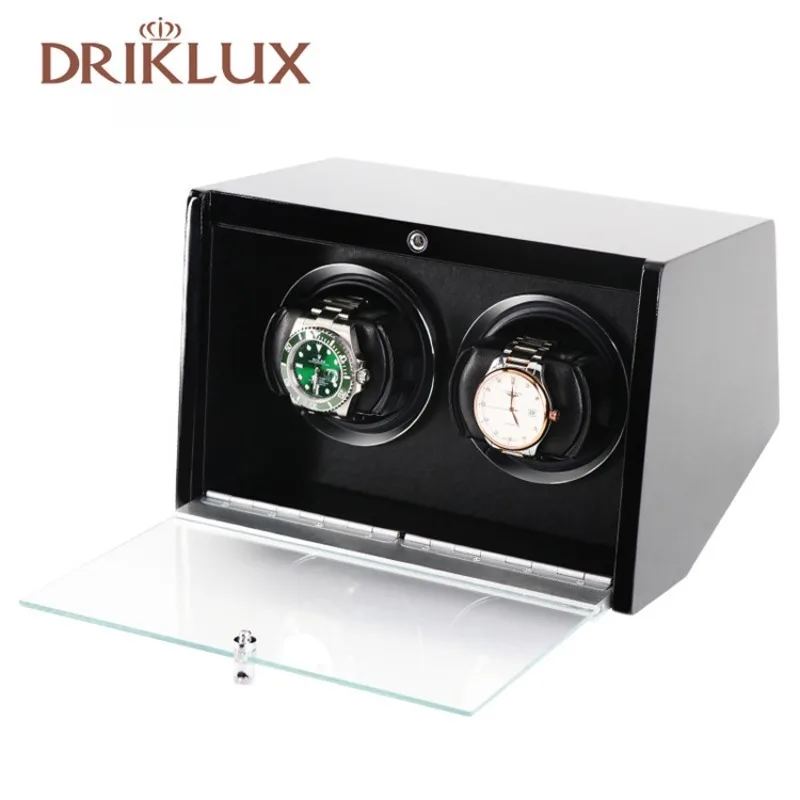 Luxury Watch Storage Box for Automatic 2 Slots Silent Rotating Watch Display Box Storage Organizer Safe Deposit Boxes gifts