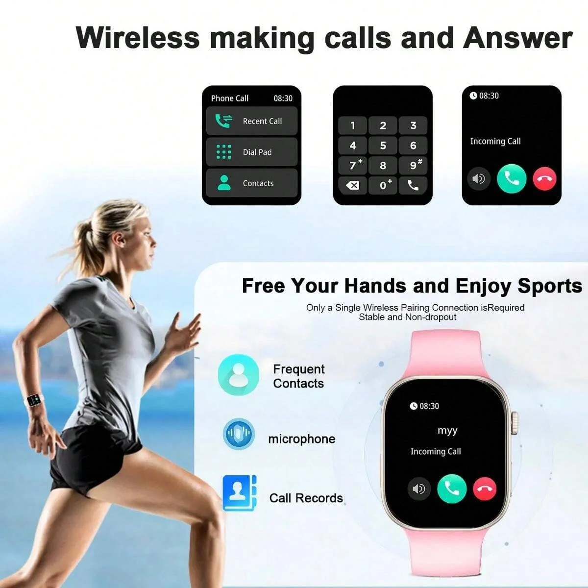 ساعة ذكية رياضية 2026 جديدة، أوضاع رياضية متعددة، مكالمة/قرص لاسلكي، عرض تذكير بالرسائل، مناسبة للرجال والنساء #3