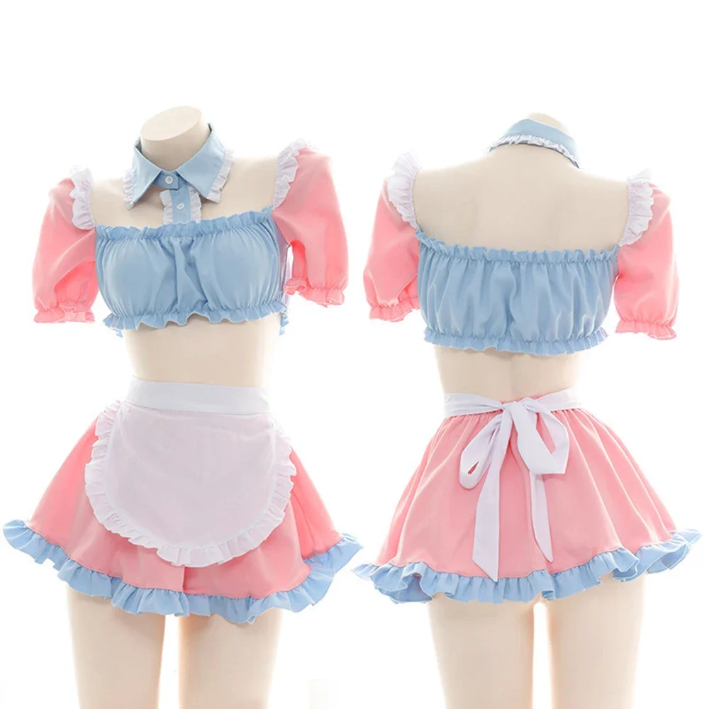 

Maid Suit Aesthetic Uniforms Woman Kawaii Role Play Costumes Mimi Skirt Outfit Cosplay Costumes Short Sleeve Anime Cosplay