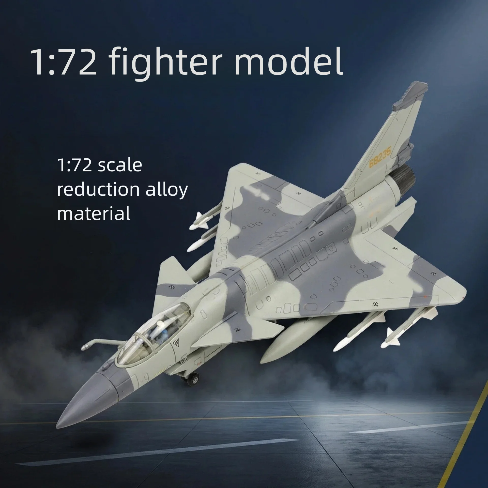 J-10C Aircraft Model 1/100 Scale Fighter Jet J-10 Alloy Military Model Airplane Static Display High-End Collection Gift-Giving
