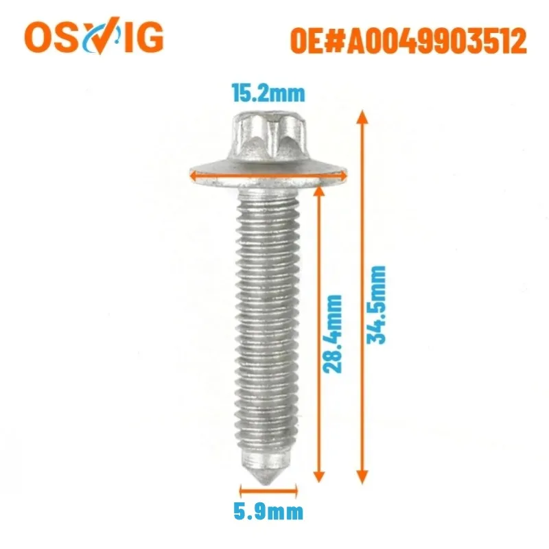 

5pcs Oe#a0049903512 11137603833 For Mercedes Benz W205 C205 S205 C218 Auto Transmission Oil Pan Bolts